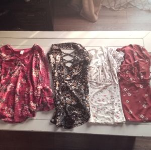 4 piece floral blouse bundle